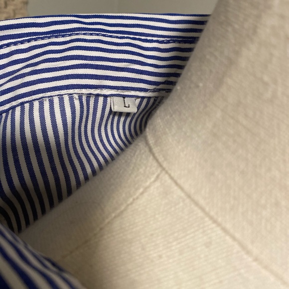 HP3/8 Striped Button Down Dress w/ Cutout at Waist - Picture 2 of 8